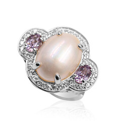 Anillo en plata con Perla Mabe (Dallas Prince Designs)