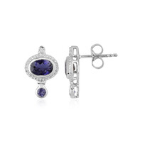 Pendientes en plata con Iolita