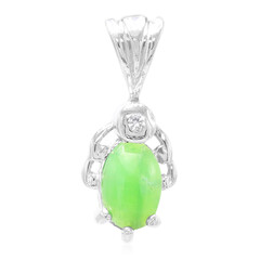 Colgante en plata con Crisoprasa imperial