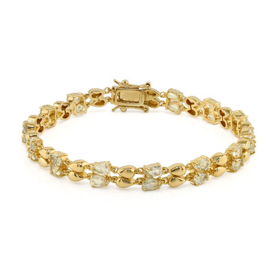 Brazalete en plata con Amatista verde