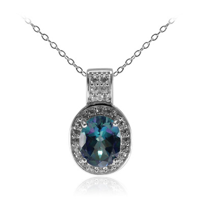 Collar en plata con Topacio Neptuno