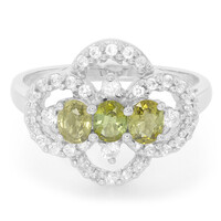 Anillo en plata con Turmalina cuprífera