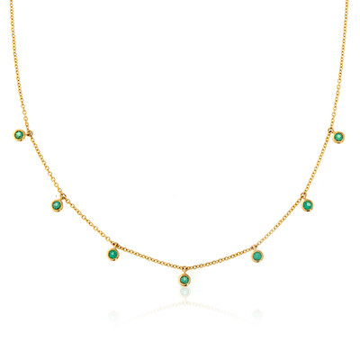 Collar en oro con Esmeralda de Zambia AAA (de Melo)