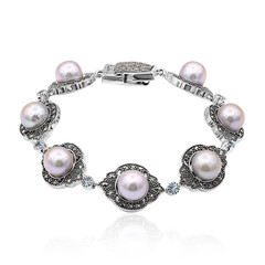 Brazalete en plata con Perla Freshwater (Annette classic)