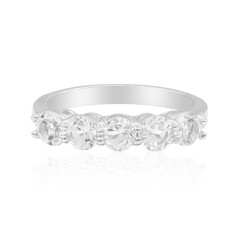 Anillo en plata con Topacio blanco