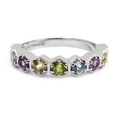Anillo en plata con Citrino de color limón