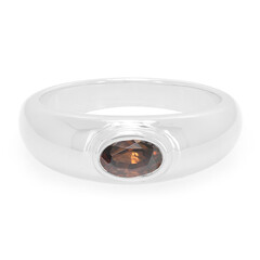Anillo en plata con Zircón chocolate