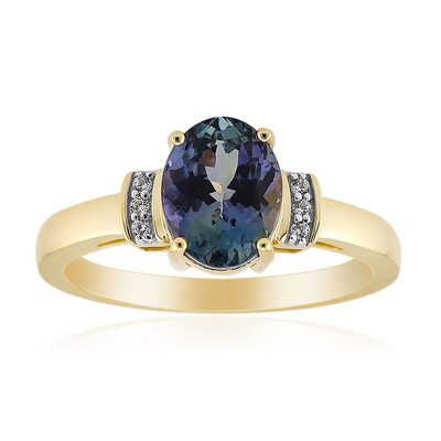 Anillo en oro con Tanzanita sin calentar