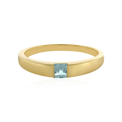 Anillo en plata con Topacio azul cielo
