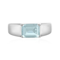 Anillo en plata con Topacio azul cielo