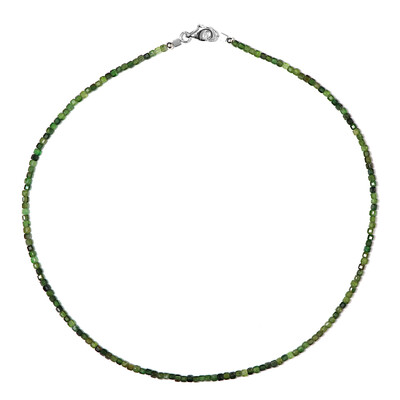 Collar en plata con Turmalina verde