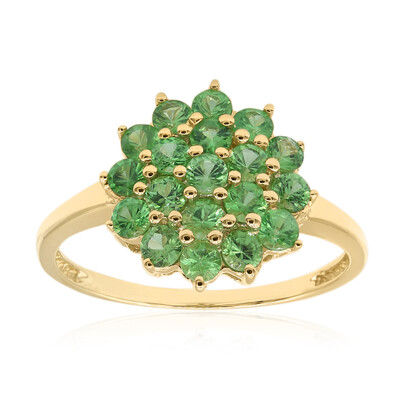 Anillo en oro con Tsavorita Kenia