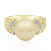 Anillo en oro con Perla dorada del mar del sur (TPC)