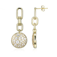 Pendientes en plata con Zircón (Adela Silber)