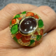 Anillo en plata con Amatista verde (Adela Silber)