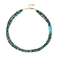 Collar en plata con Howlita azul (Riya)