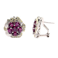 Pendientes en plata con Rodolita (Dallas Prince Designs)