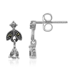 Pendientes en plata con Topacio blanco