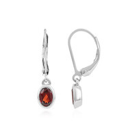 Pendientes en plata con Granate de Mozambique