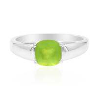 Anillo en plata con Ópalo verde de Brasil