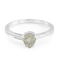 Anillo en plata con Turmalina cuprífera