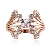 Anillo en oro con Berilo rosa no calentado