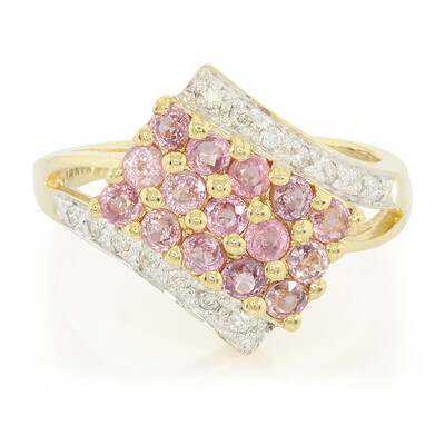 Anillo en oro con Zafiro Padparascha no calentado (AMAYANI)