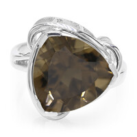 Anillo en plata con Cuarzo ahumado