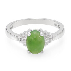 Anillo en plata con Crisoprasa imperial