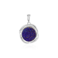 Colgante en plata con Ágata azul brillante