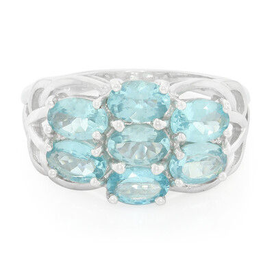 Anillo en plata con Apatita azul