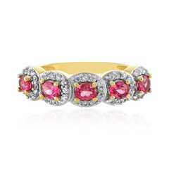 Anillo en plata con Espinela rosa