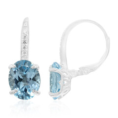 Pendientes en plata con Topacio azul cielo