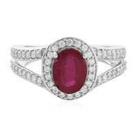 Anillo en plata con Rubí de Madagascar