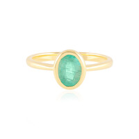 Anillo en plata con Esmeralda de Rusia