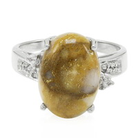 Anillo en plata con Cuarzo Dinosaurio