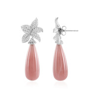 Pendientes en plata con Cuarzo guava