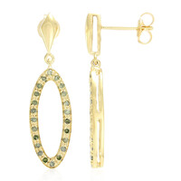 Pendientes en plata con Diamante fantasía