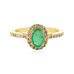 Anillo en plata con Esmeralda de Zambia