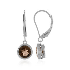 Pendientes en plata con Cuarzo ahumado
