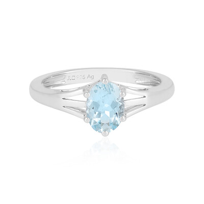 Anillo en plata con Aguamarina