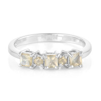 Anillo en plata con Piedra de sol brillo lunar