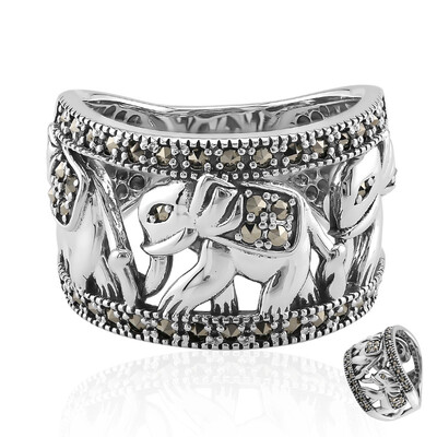 Anillo en plata con Marcasita