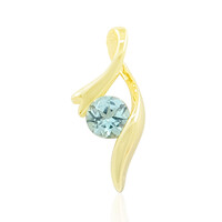 Colgante en oro con Turmalina nigeriana paraiba