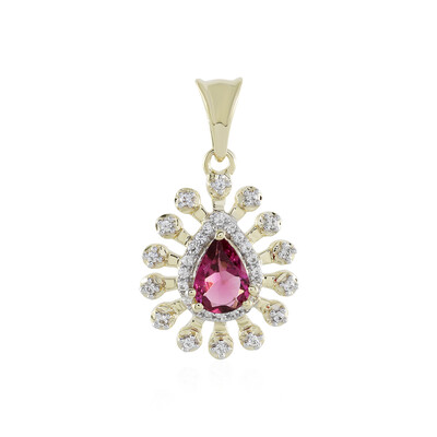 Colgante en oro con Turmalina rosa (Adela Gold)