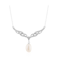 Collar en plata con Perla blanca Freshwater