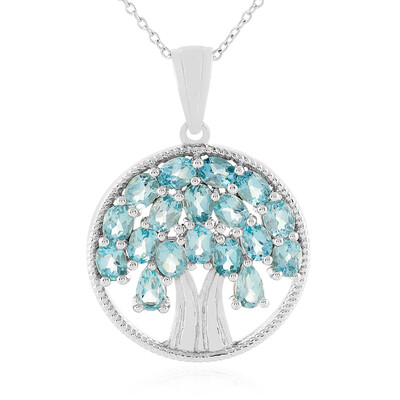 Collar en plata con Topacio azul cielo