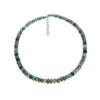 Collar en plata con Cuarzo fresa verde