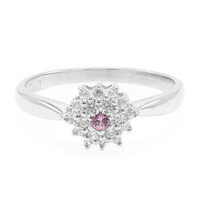Anillo en plata con Zafiro Padparadscha