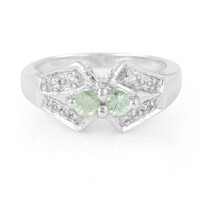 Anillo en plata con Granate verde menta de Merelani